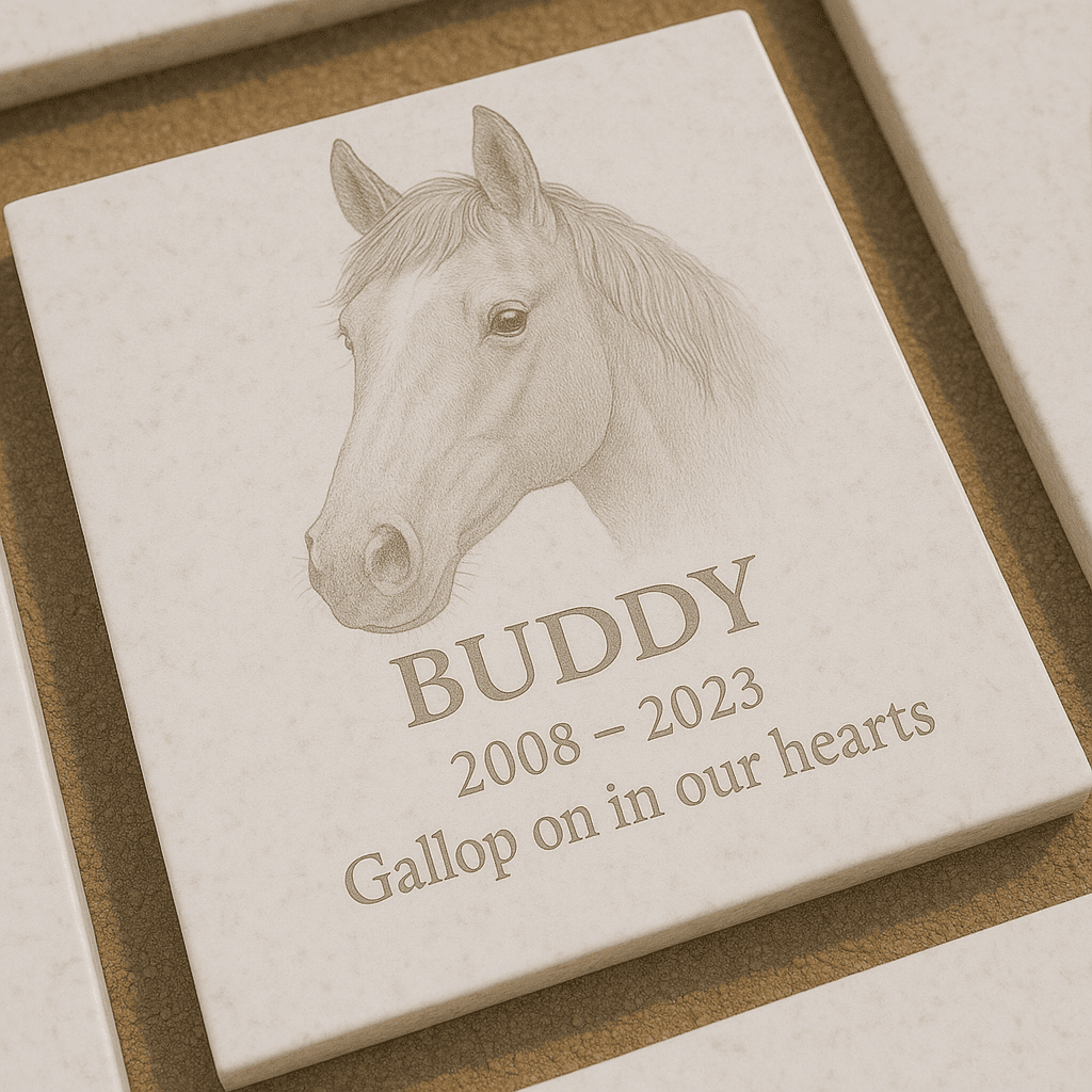 Buddy Horse Memorial Plaque