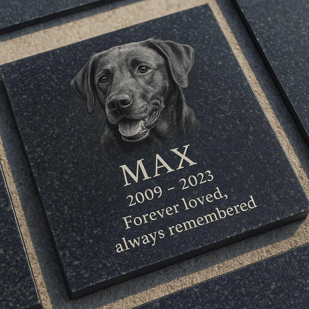 Max Dog Memorial Plaque