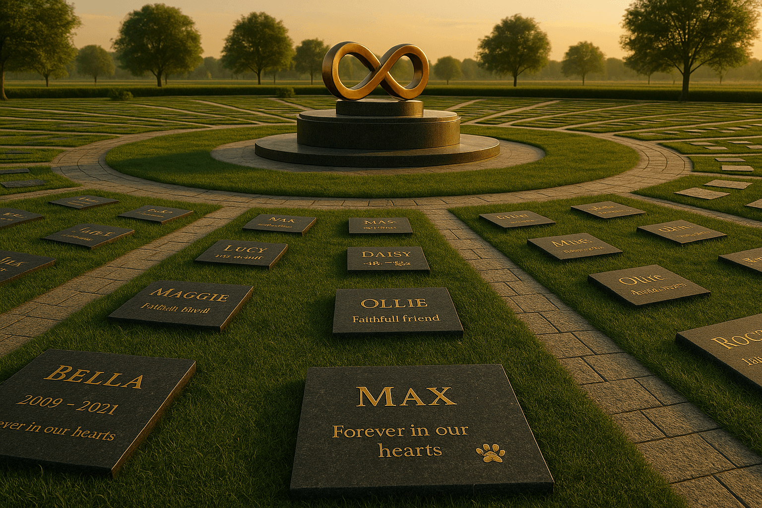 Peaceful memorial garden